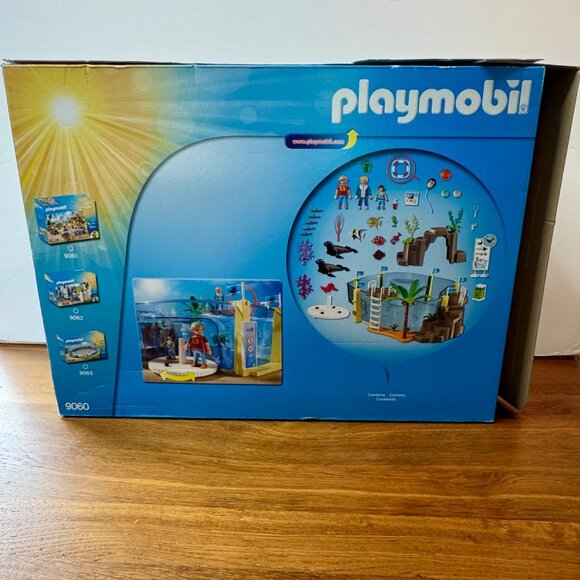PLAYMOBIL Aquarium Set 9060 Retired Pool Zoo Sea Lion New In Box 112 Pieces 4+ - Picture 2 of 8